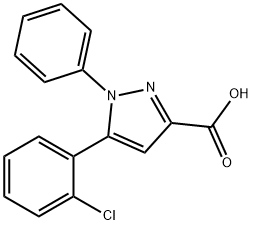 3-CARBOXY-5-(2-CHLOROPHENYL)-1-PHENYLPYRAZOLE Struktur