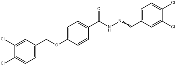 4-[(3,4-DICHLOROBENZYL)OXY]-N'-[(E)-(3,4-DICHLOROPHENYL)METHYLIDENE]BENZENECARBOHYDRAZIDE Struktur