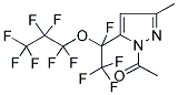 1-ACETYL-3(5)-[1-(HEPTAFLUOROPROP-1-OXY)TETRAFLUOROETHYL]-5(3)-(METHYL)PYRAZOLE Struktur