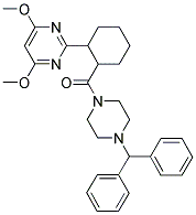 1-[(2-(4,6-DIMETHOXYPYRIMIDIN-2-YL)CYCLOHEXYL)CARBONYL]-4-DIPHENYLMETHYLPIPERAZINE Struktur