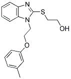 2-((1-[2-(3-METHYLPHENOXY)ETHYL]-1H-BENZIMIDAZOL-2-YL)THIO)ETHANOL Struktur