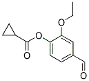 CYCLOPROPANECARBOXYLIC ACID 2-ETHOXY-4-FORMYL-PHENYL ESTER Struktur