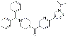 1-(DIPHENYLMETHYL)-4-[(6-(1-(ISOPROPYL)-(1H)-PYRAZOL-4-YL)PYRIDIN-3-YL)CARBONYL]PIPERAZINE Struktur