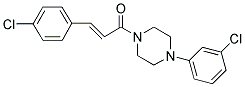 3-(4-CHLOROPHENYL)-1-[4-(3-CHLOROPHENYL)PIPERAZINO]-2-PROPEN-1-ONE Struktur