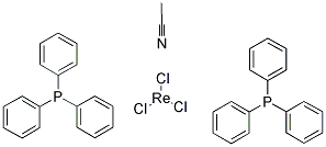 (ACETONITRILE)TRICHLOROBIS(TRIPHENYLPHOSPHINE)RHENIUM(III) Struktur