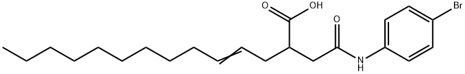 2-((N-(4-BROMOPHENYL)CARBAMOYL)METHYL)TETRADEC-4-ENOIC ACID Struktur