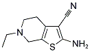 2-AMINO-6-ETHYL-4,5,6,7-TETRAHYDRO-THIENO[2,3-C]PYRIDINE-3-CARBONITRILE Struktur