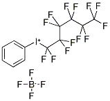 IODONIUM PHENYLTRIDECAFLUOROHEXYL TETRAFLUOROBORATE Struktur