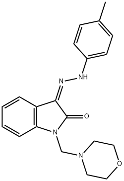 1-(MORPHOLINOMETHYL)-1H-INDOLE-2,3-DIONE 3-[N-(4-METHYLPHENYL)HYDRAZONE] Struktur