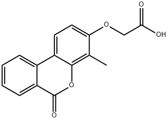 (4-METHYL-6-OXO-6H-BENZO[C]CHROMEN-3-YLOXY)-ACETIC ACID Struktur