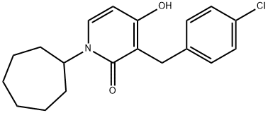 3-(4-CHLOROBENZYL)-1-CYCLOHEPTYL-4-HYDROXY-2(1H)-PYRIDINONE Struktur