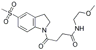 2,3-DIHYDRO-N-(2-METHOXYETHYL)-5-(METHYLSULPHONYL)-G-OXO-1-(1H)-INDOLEBUTANAMIDE Struktur