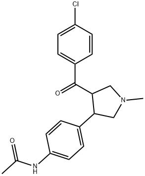 N-(4-[4-(4-CHLOROBENZOYL)-1-METHYLTETRAHYDRO-1H-PYRROL-3-YL]PHENYL)ACETAMIDE Struktur