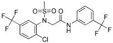 2-[2-CHLORO(METHYLSULFONYL)-5-(TRIFLUOROMETHYL)ANILINO]-N-[3-(TRIFLUOROMETHYL)PHENYL]ACETAMIDE Struktur