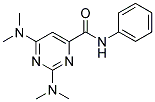 2,6-BIS(DIMETHYLAMINO)-N-PHENYLPYRIMIDINE-4-CARBOXAMIDE Struktur