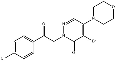 4-BROMO-2-[2-(4-CHLOROPHENYL)-2-OXOETHYL]-5-MORPHOLINO-3(2H)-PYRIDAZINONE Struktur