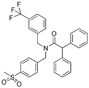 2,2-DIPHENYL-N-[4-(METHYLSULPHONYL)BENZYL]-N-[3-(TRIFLUOROMETHYL)BENZYL]ACETAMIDE Struktur