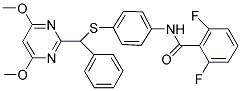 2,6-DIFLUORO-N-[4-[A-(4,6-DIMETHOXYPYRIMIDIN-2-YL)BENZYLTHIO]PHENYL]BENZAMIDE Struktur