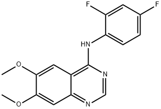 N-(2,4-DIFLUOROPHENYL)-6,7-DIMETHOXY-4-QUINAZOLINAMINE Struktur