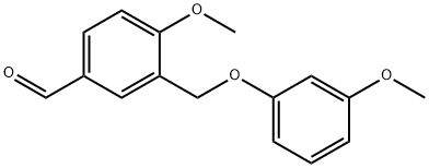 4-METHOXY-3-(3-METHOXY-PHENOXYMETHYL)-BENZALDEHYDE Struktur