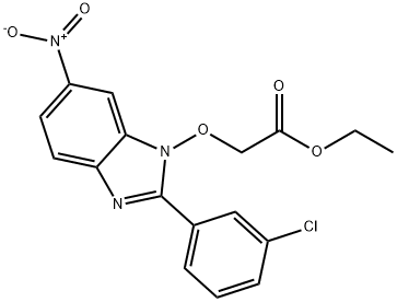 ETHYL 2-([2-(3-CHLOROPHENYL)-6-NITRO-1H-1,3-BENZIMIDAZOL-1-YL]OXY)ACETATE Struktur