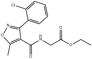 ETHYL 2-(([3-(2-CHLOROPHENYL)-5-METHYL-4-ISOXAZOLYL]CARBONYL)AMINO)ACETATE Struktur