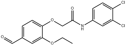 N-(3,4-DICHLORO-PHENYL)-2-(2-ETHOXY-4-FORMYL-PHENOXY)-ACETAMIDE Struktur