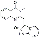 3-ETHYL-2-[(Z)-(2-OXO-1,2-DIHYDRO-3H-INDOL-3-YLIDENE)METHYL]QUINAZOLIN-4(3H)-ONE Struktur