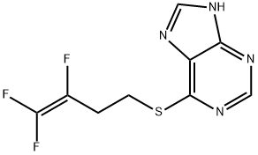 6-[(3,4,4-TRIFLUORO-3-BUTENYL)SULFANYL]-9H-PURINE Struktur