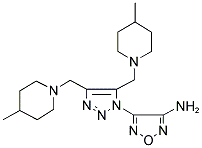 4-(4,5-BIS[(4-METHYLPIPERIDINO)METHYL]-1H-1,2,3-TRIAZOL-1-YL)-1,2,5-OXADIAZOL-3-AMINE Struktur