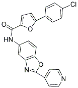 5-(4-CHLOROPHENYL)-N-(2-PYRIDIN-4-YL-1,3-BENZOXAZOL-5-YL)-2-FURAMIDE Struktur