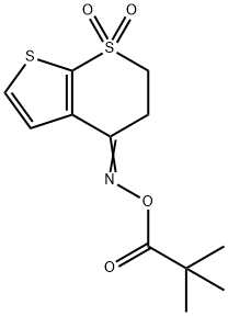 4-([(2,2-DIMETHYLPROPANOYL)OXY]IMINO)-3,4-DIHYDRO-1LAMBDA6-THIENO[2,3-B]THIOPYRAN-1,1(2H)-DIONE Struktur