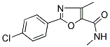 2-(4-CHLOROPHENYL)-N,4-DIMETHYL-1,3-OXAZOLE-5-CARBOXAMIDE Struktur