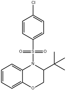 3-(TERT-BUTYL)-4-[(4-CHLOROPHENYL)SULFONYL]-3,4-DIHYDRO-2H-1,4-BENZOXAZINE Struktur