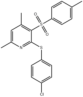 2-[(4-CHLOROPHENYL)SULFANYL]-4,6-DIMETHYL-3-PYRIDINYL 4-METHYLPHENYL SULFONE Struktur