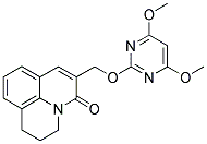 2,3-DIHYDRO-6-[(4,6-DIMETHOXYPYRIMIDIN-2-YL)OXYMETHYL]-(1H,5H)-BENZO[IJ]QUINOLIZIN-5-ONE Struktur