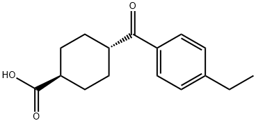 TRANS-4-(4-ETHYLBENZOYL)CYCLOHEXANE-1-CARBOXYLIC ACID Struktur