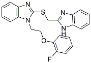 2-[(1H-BENZIMIDAZOL-2-YLMETHYL)THIO]-1-[2-(2-FLUOROPHENOXY)ETHYL]-1H-BENZIMIDAZOLE Struktur