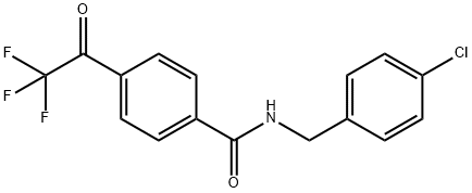 N-(4-CHLOROBENZYL)-4-(2,2,2-TRIFLUOROACETYL)BENZENECARBOXAMIDE Struktur