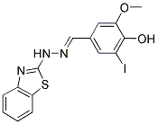 4-HYDROXY-3-IODO-5-METHOXYBENZALDEHYDE 1,3-BENZOTHIAZOL-2-YLHYDRAZONE Struktur