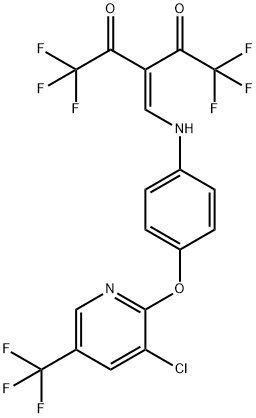 3-[(4-([3-CHLORO-5-(TRIFLUOROMETHYL)-2-PYRIDINYL]OXY)ANILINO)METHYLENE]-1,1,1,5,5,5-HEXAFLUORO-2,4-PENTANEDIONE Struktur