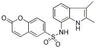 N-(2,3-DIMETHYL-(1H)-INDOL-7-YL)-2-OXO-1-BENZOPYRAN-6-SULPHONAMIDE Struktur