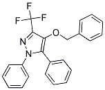 4-(BENZYLOXY)-1,5-DIPHENYL-3-(TRIFLUOROMETHYL)-1H-PYRAZOLE Struktur