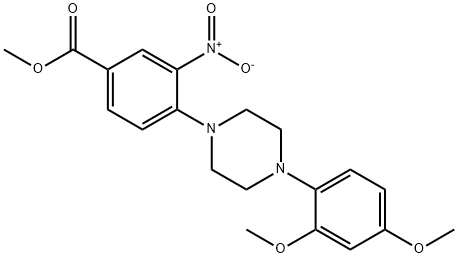 METHYL 4-[4-(2,4-DIMETHOXYPHENYL)PIPERAZINO]-3-NITROBENZENECARBOXYLATE Struktur