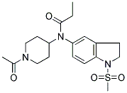 N-(1-ACETYLPIPERIDIN-4-YL)-N-(2,3-DIHYDRO-1-(METHYLSULPHONYL)-(1H)-INDOL-5-YL)PROPANAMIDE Struktur