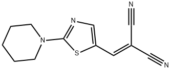 2-[(2-PIPERIDINO-1,3-THIAZOL-5-YL)METHYLENE]MALONONITRILE Struktur