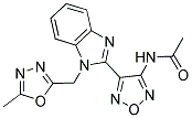 N-(4-{1-[(5-METHYL-1,3,4-OXADIAZOL-2-YL)METHYL]-1H-BENZIMIDAZOL-2-YL}-1,2,5-OXADIAZOL-3-YL)ACETAMIDE Struktur