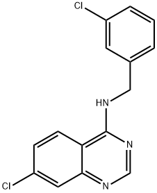 7-CHLORO-N-(3-CHLOROBENZYL)-4-QUINAZOLINAMINE Struktur