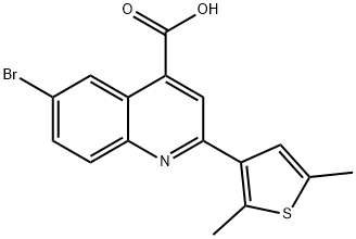 6-BROMO-2-(2,5-DIMETHYL-THIOPHEN-3-YL)-QUINOLINE-4-CARBOXYLIC ACID Struktur