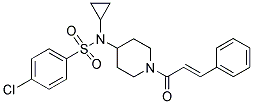 4-[[(4-CHLOROPHENYL)SULPHONYL]CYCLOPROPYLAMINO]-1-(1-OXO-(2E)-3-PHENYLPROPENYL)PIPERIDINE Struktur